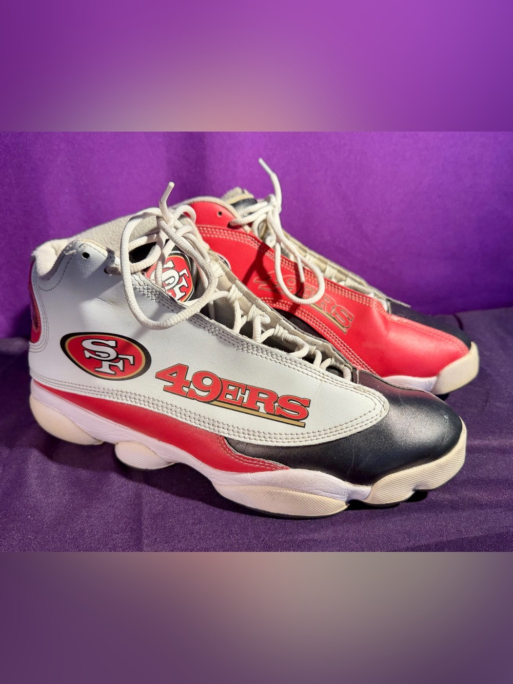 NFL San Francisco 49ers Air Jordan Shoes Mens Size 11. See Description